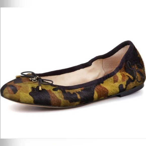 Sam Edelman Shoes - Sam Edelman "Felicia" Calf Hair Green Camo Ballet Flats | Women's Size 7.5